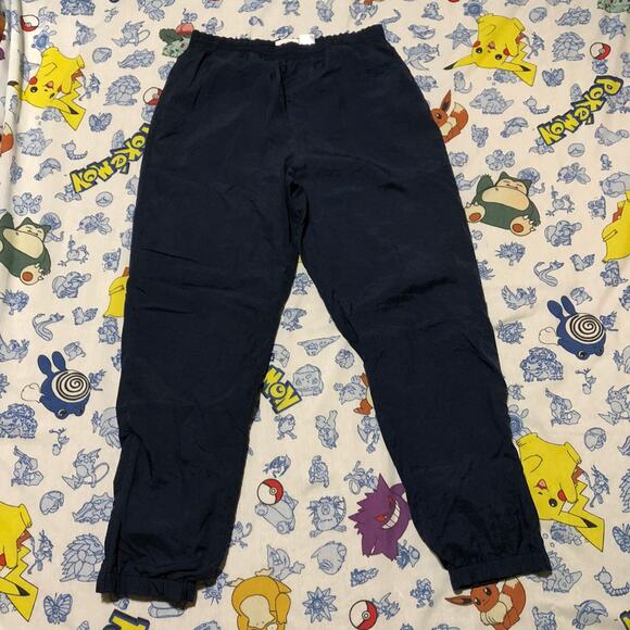 Vintage 90s Reebok Navy Windbreaker Sweatpants - Picture 1 of 5